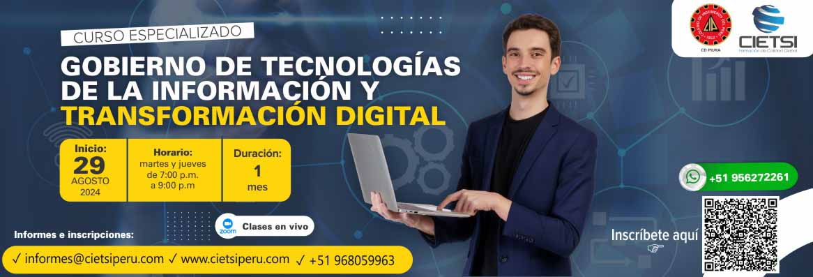 curso especializado gobierno de tecnologIas de la informaciOn y transformaciOn digital 2da ediciOn 2024